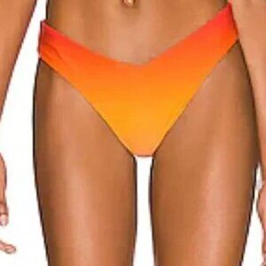 Weworewhat Delilah Bikini Bottom  Sz. Large- Gradient Pink Orange